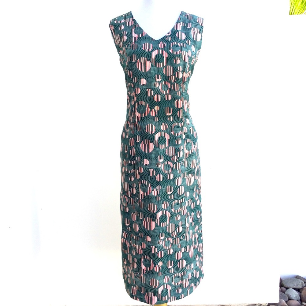 Vintage Retro Circle Hypnotic Groovy Dress,